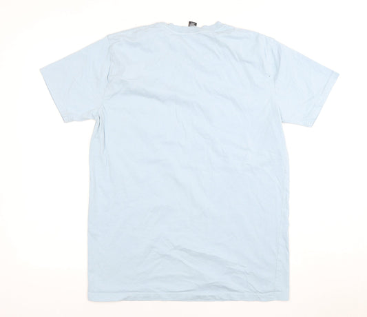 35 Colour Staple Unisex Blue Cotton T-Shirt M