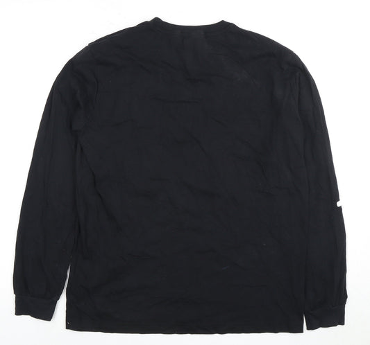 Champion Men's Black Long Sleeve T-Shirt - Small