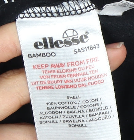 Ellesse Men's Black XS Crew Neck T-Shirt Logo Short Sleeve