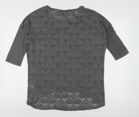 Womens UK Size 10 O'Neill Grey Polyester Blend Blouse