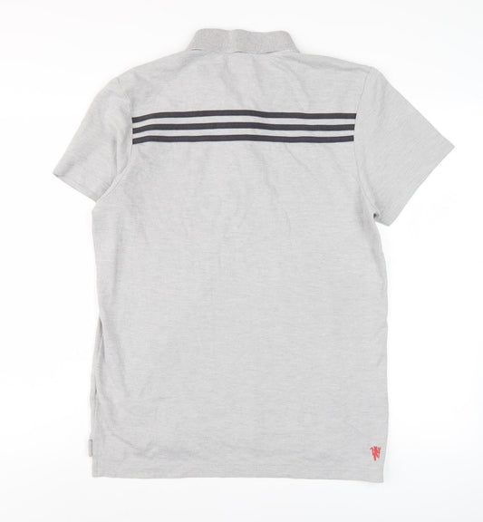 Adidas Men's Grey Polo Shirt M Regular Fit Football