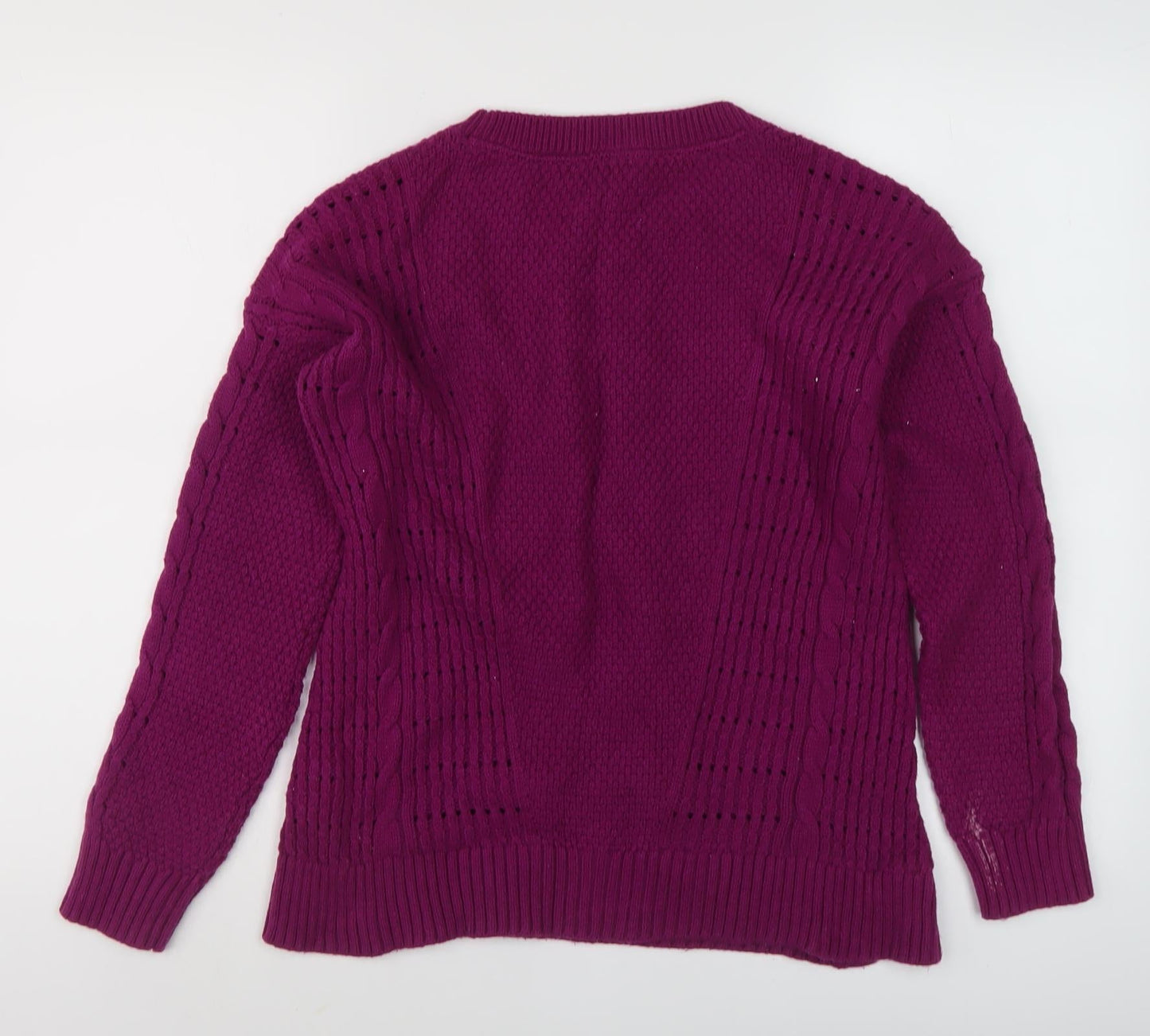 Tommy Hilfiger Women's Purple Knit Pullover Jumper, Size S
