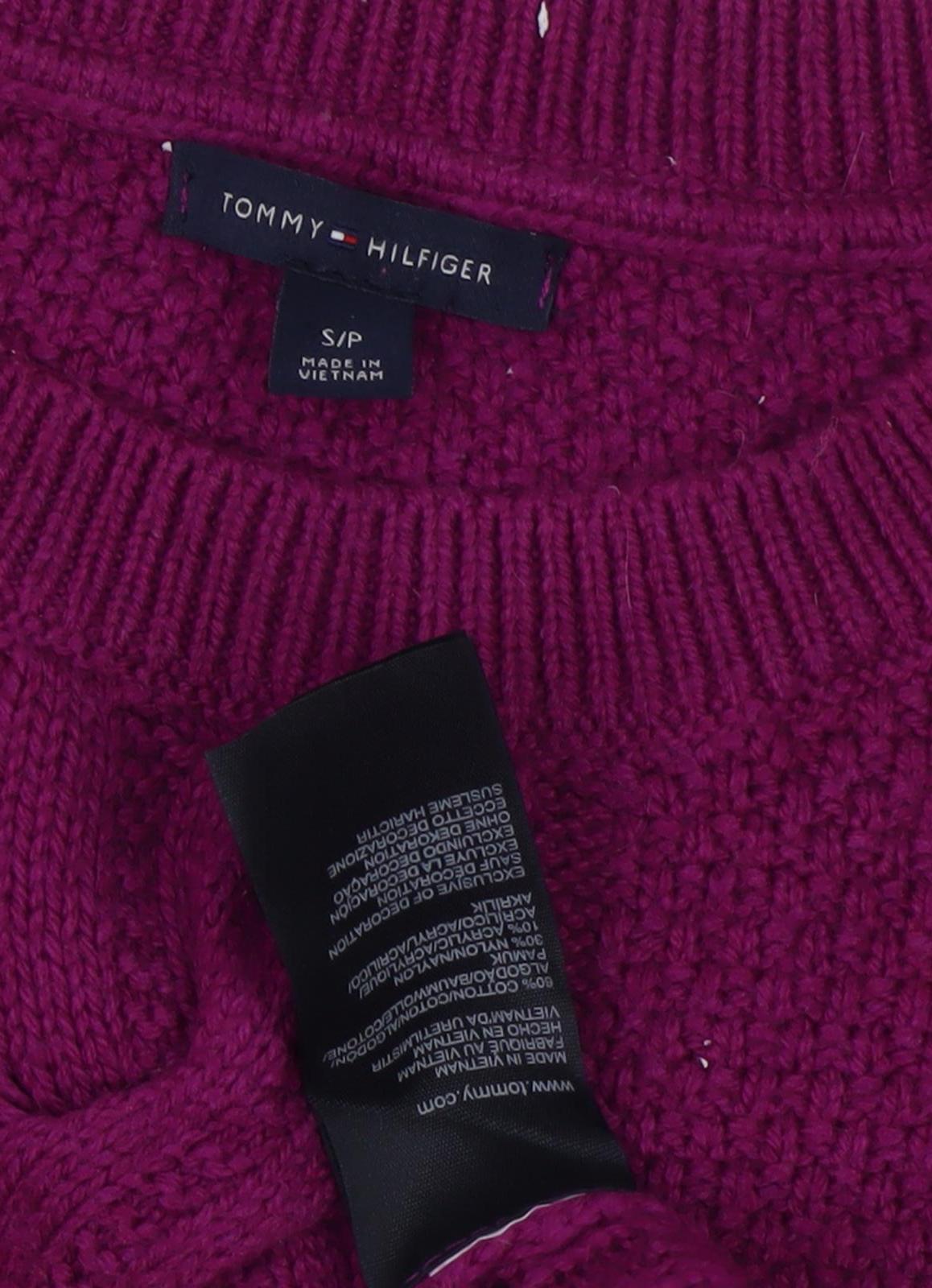 Tommy Hilfiger Women's Purple Knit Pullover Jumper, Size S