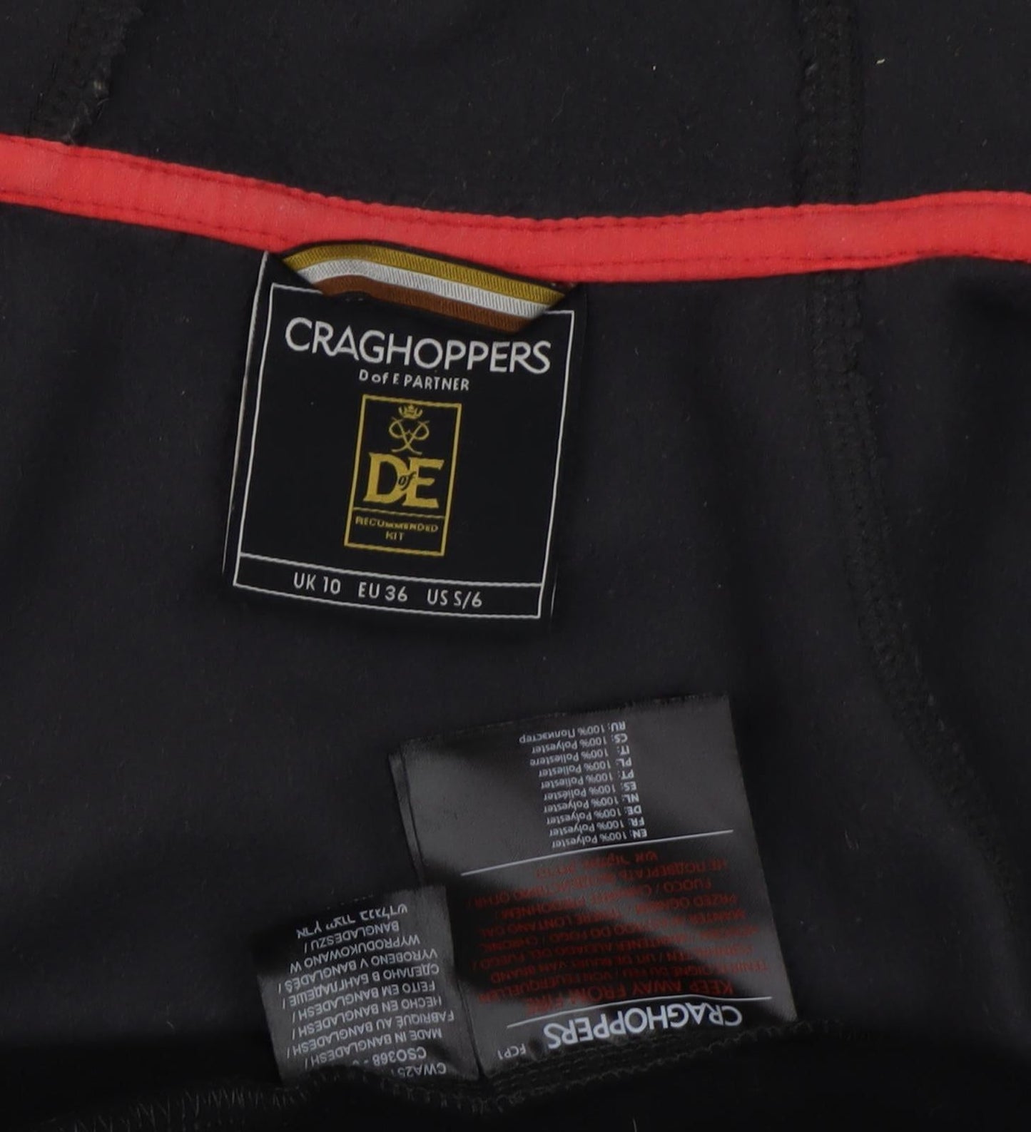 Craghoppers Women's Black Full Zip Hoodie Size 10