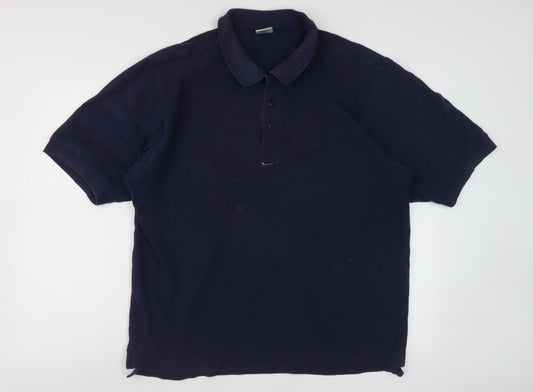 Nike Blue Men's Polo Shirt - Size L - Solid Casual