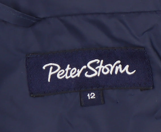 Peter Storm Womens Blue Waterproof Rain Coat Size 12