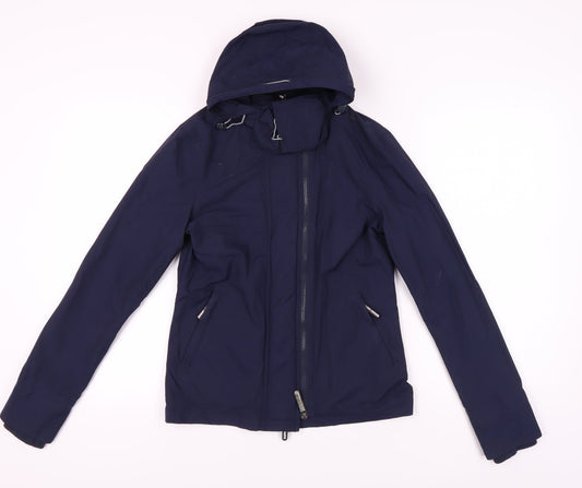 Womens UK Size 8 Regular Superdry Blue Nylon Jacket