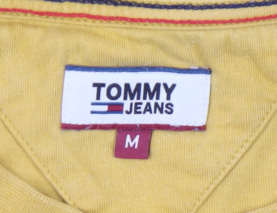 Tommy Jeans Unisex Yellow Cotton T-Shirt M