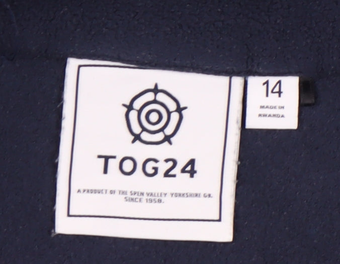 TOG24 Women's Blue Fleece Jacket, Size 14, Full Zip
