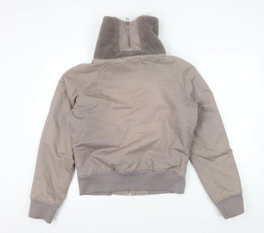 Firetrap Women's Beige Bomber Jacket, L, Autumn Style