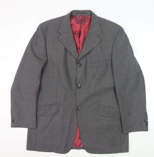 Jeff Banks Men's Grey Wool Blazer, Size 40S