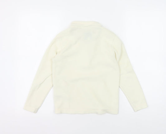 Regatta Girls Ivory Fleece Sweatshirt, Size 4 Plus, Half Zip