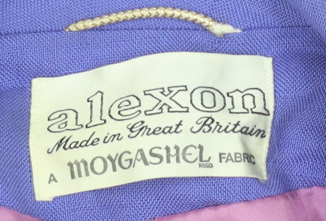 Alexon Women's Purple Cropped Linen Suit Jacket, Size 12