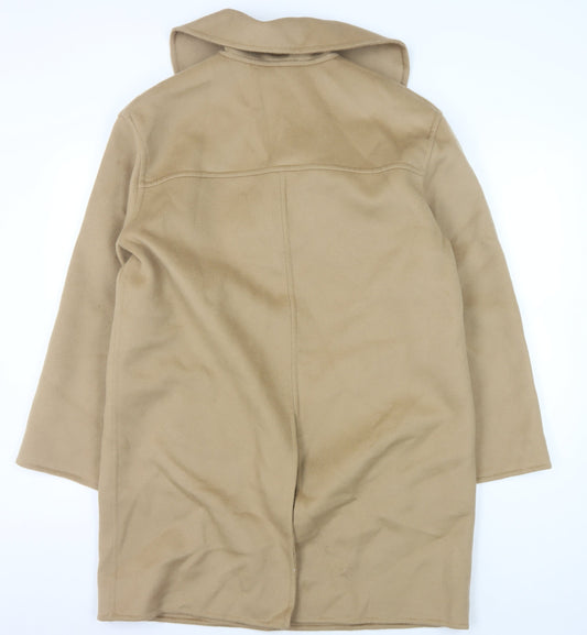 JFW Women's Beige Mid-Length Wool Overcoat Size 14