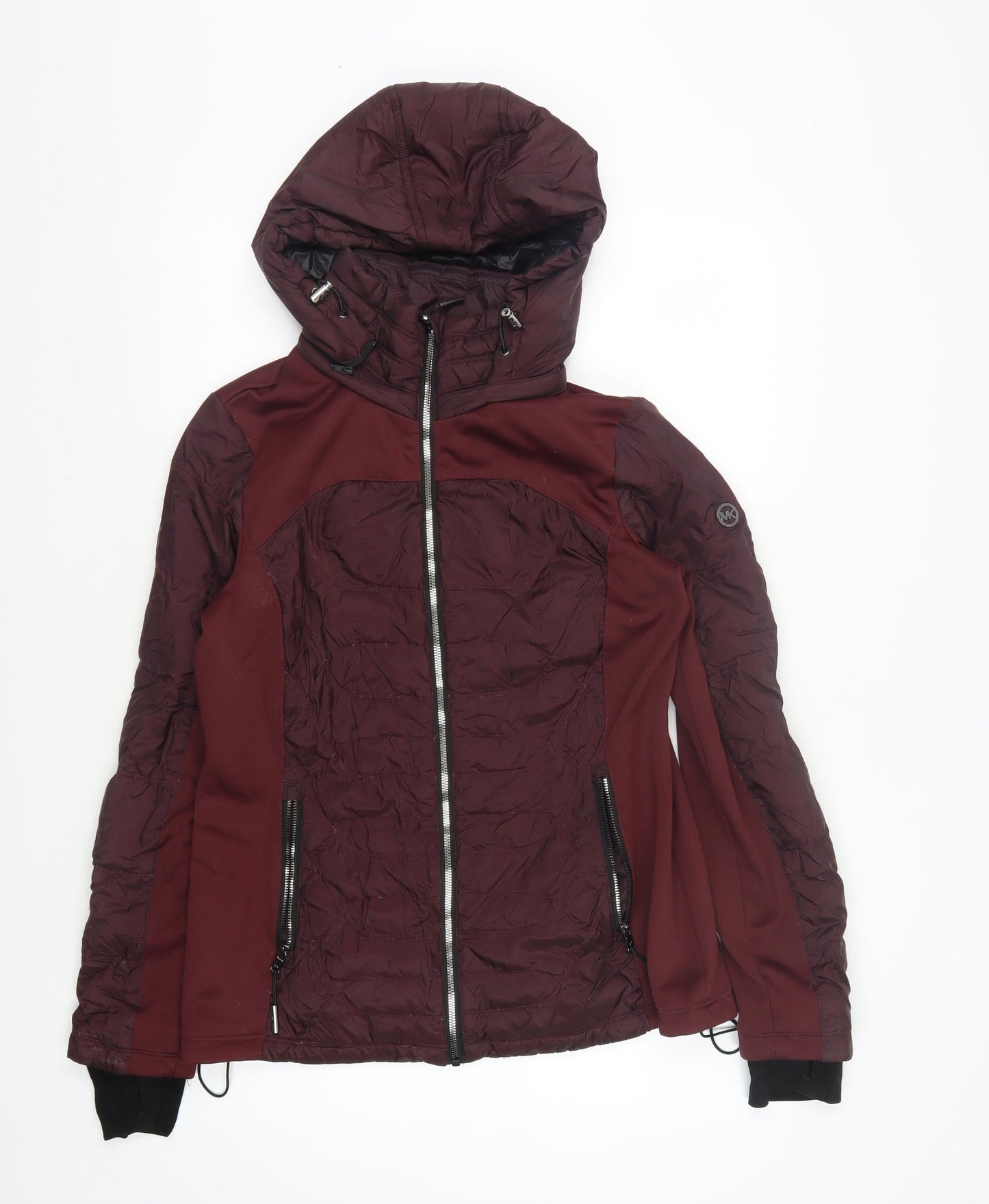 Michael Kors Men's Burgundy Windbreaker Jacket Hooded M