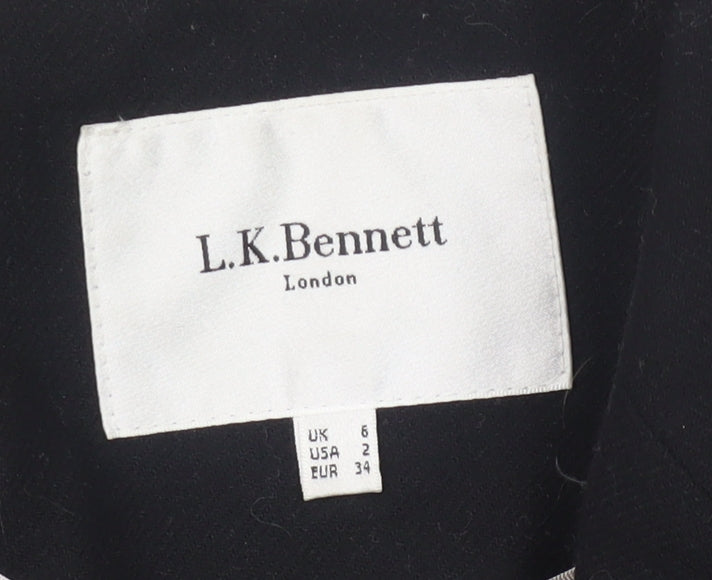 L.K. Bennett Women's Black Wool Blazer, UK 6