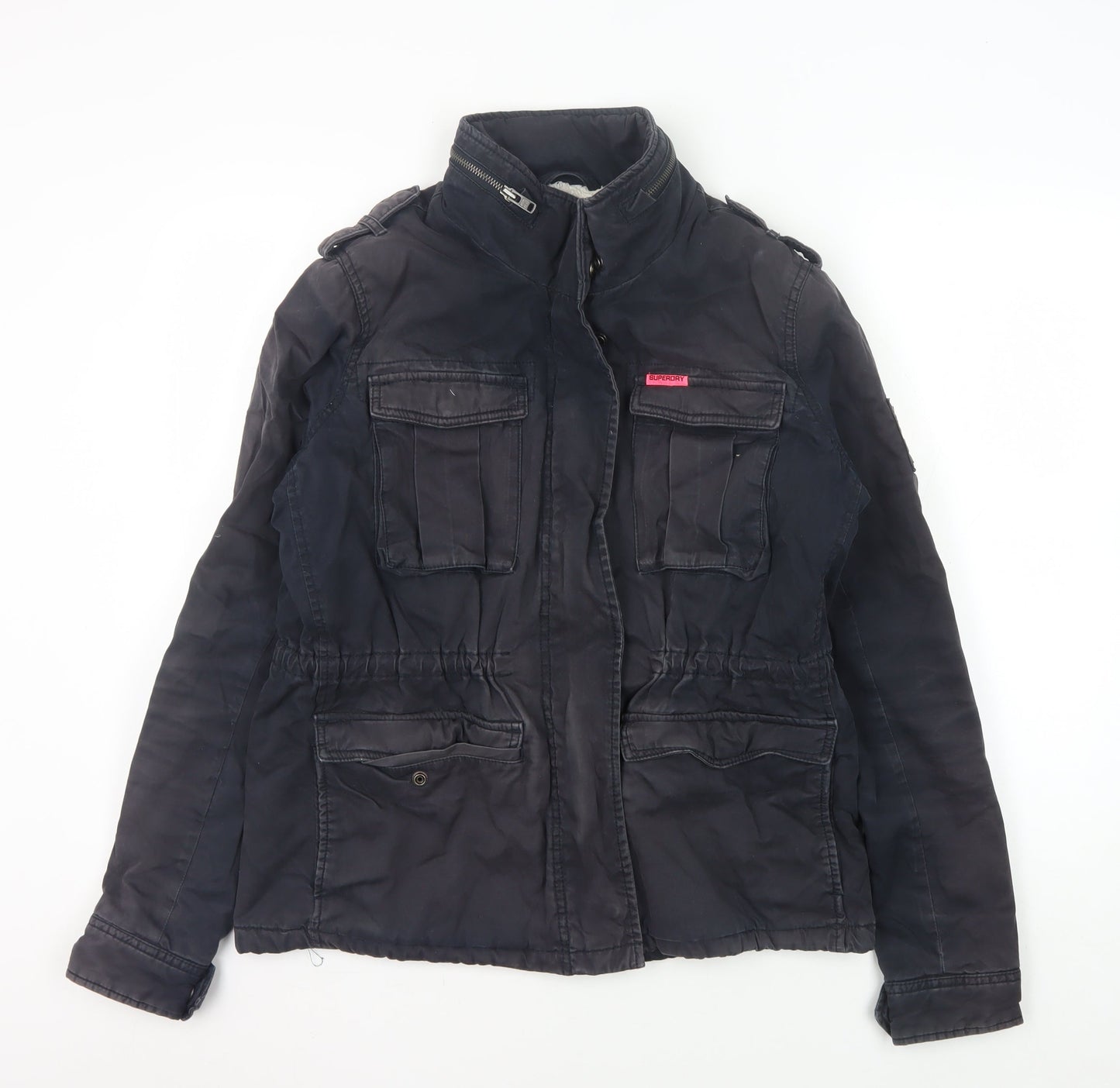 Superdry Women's Black Military Jacket XL