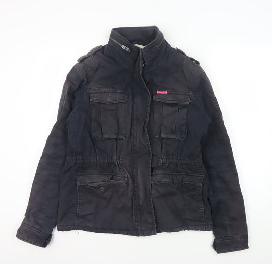 Superdry Women's Black Military Jacket XL