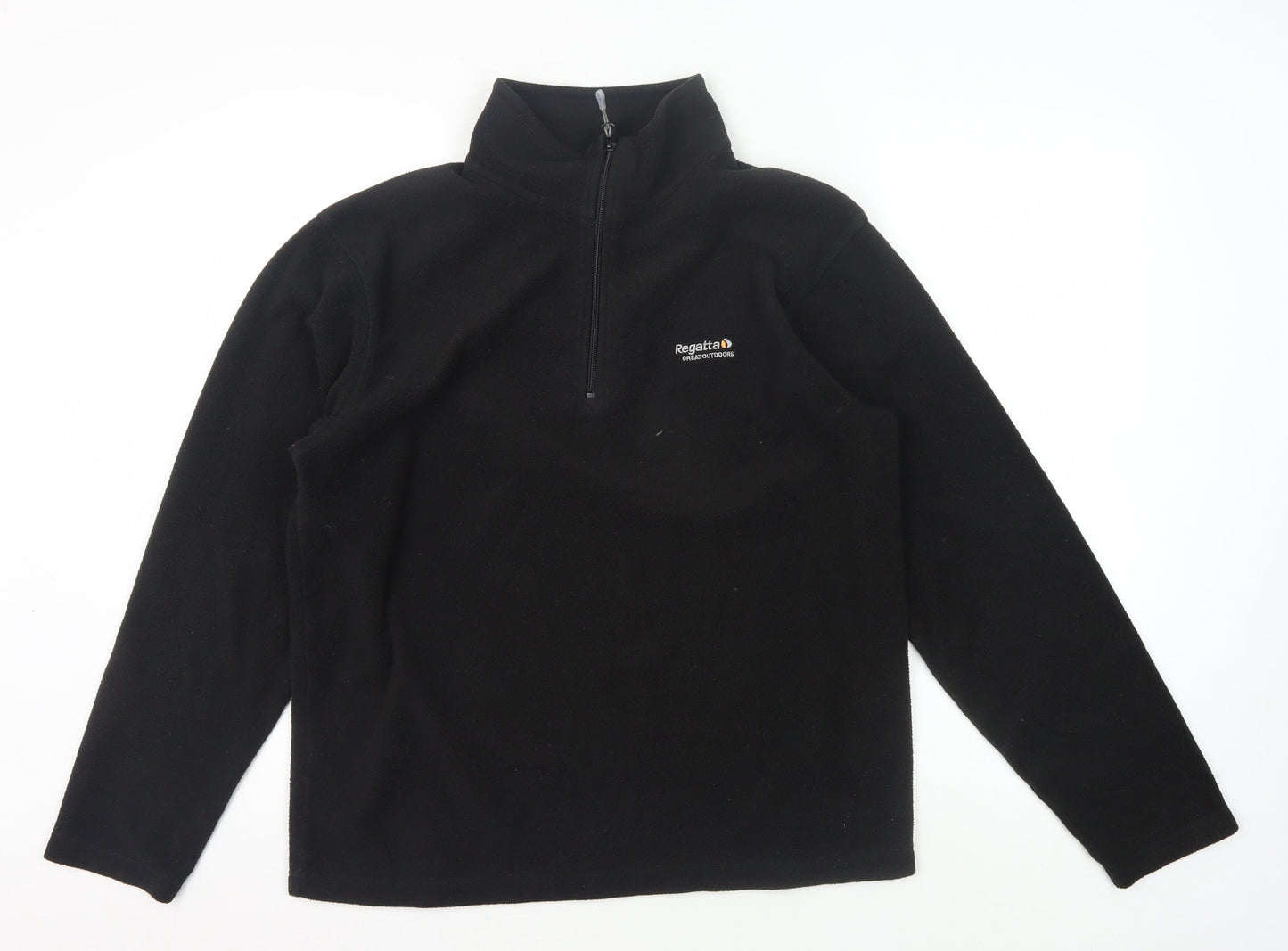 Regatta Mens Black Fleece Pullover Sweatshirt L