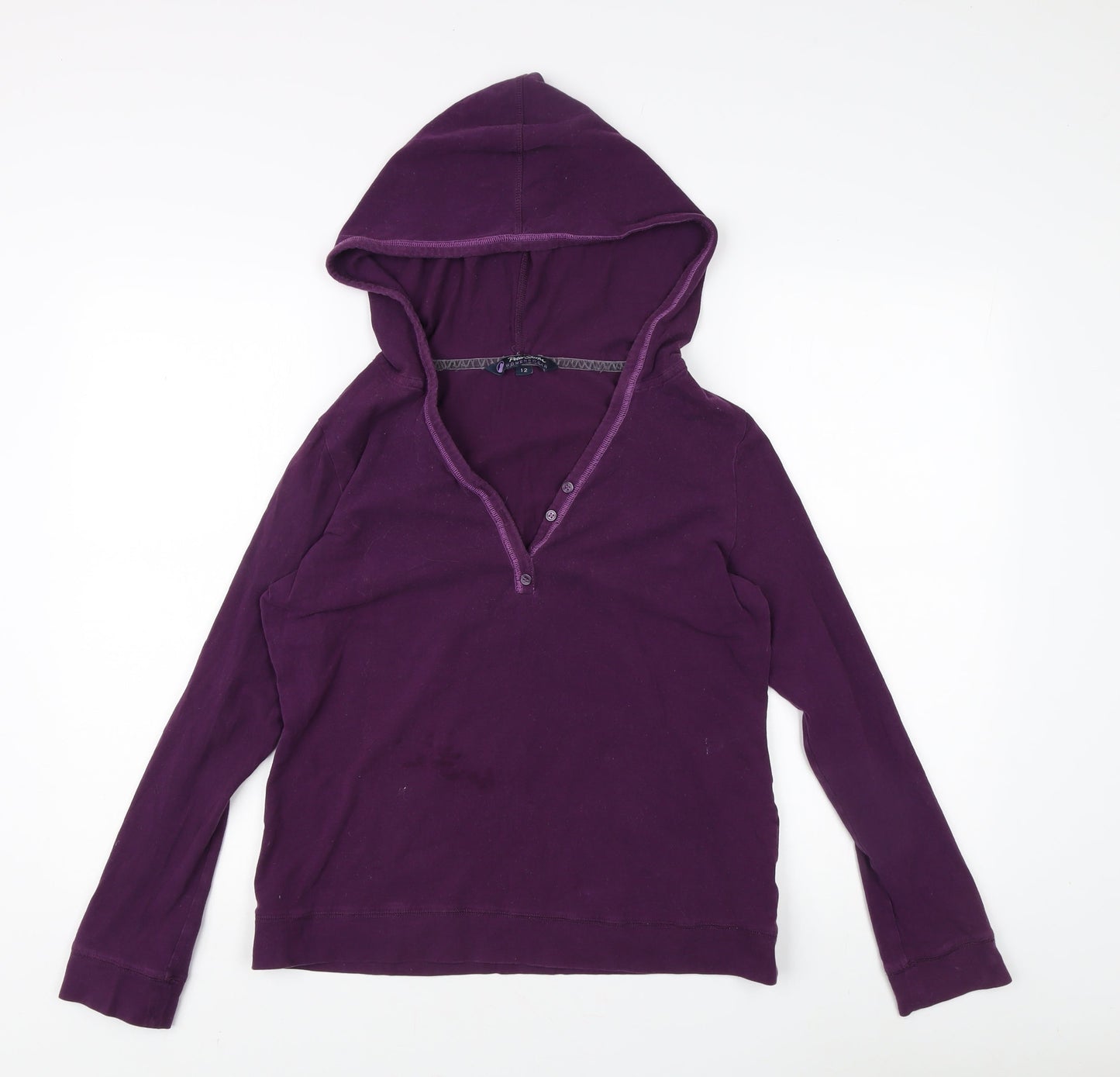Peter Storm Womens Purple Henley Hoodie Size 12