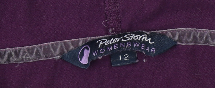 Peter Storm Womens Purple Henley Hoodie Size 12