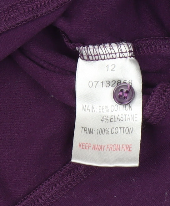 Peter Storm Womens Purple Henley Hoodie Size 12