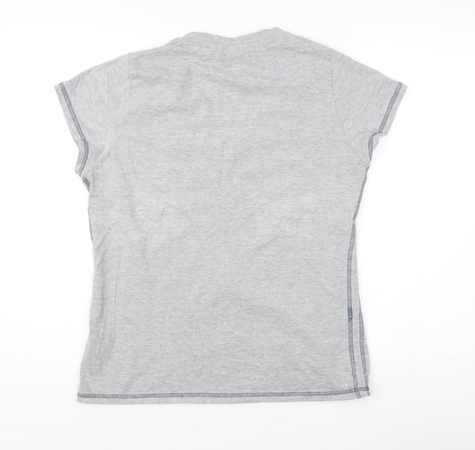 Lee Cooper Women's Grey V-Neck T-Shirt Size 16