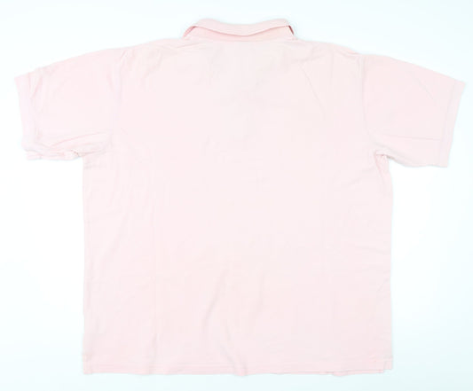 Cotton Traders Men's Pink Polo Shirt XL Short Sleeve