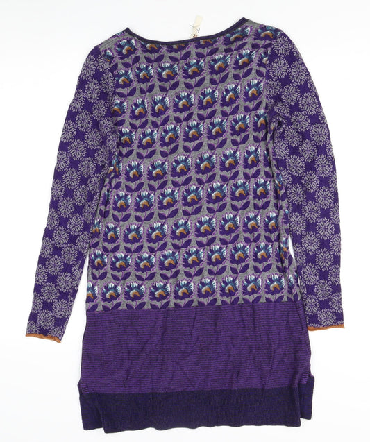 White Stuff Women's Floral Pullover Jumper, Size 8, Multicoloured