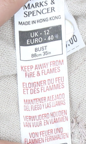Marks and Spencer Women's Beige Cardigan Size 12