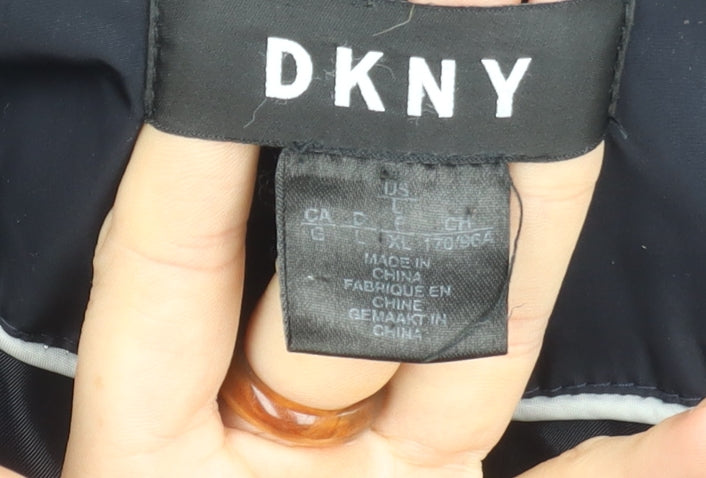 DKNY Women's Black Puffer Jacket, XL, Winter Warmth