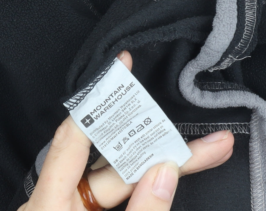 Mountain Warehouse Women's Black Fleece Hoodie Size 14