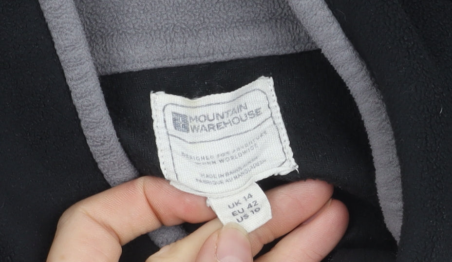 Mountain Warehouse Women's Black Fleece Hoodie Size 14