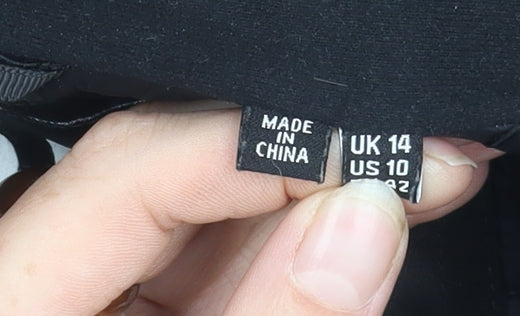 Superdry Unisex Black Hooded Jacket Size 14