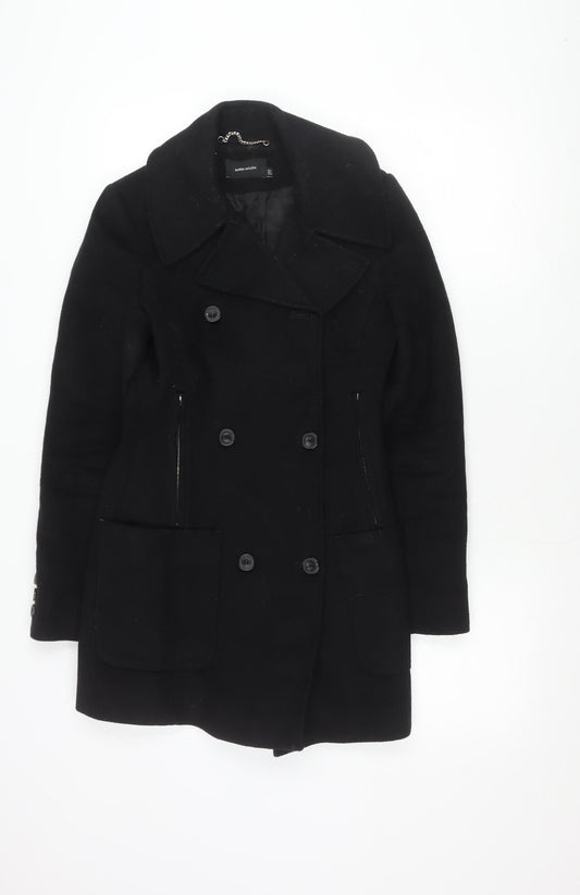 Karen Millen Women's Black Wool Pea Coat Size 6