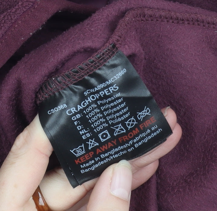 Craghoppers Women’s Purple Fleece Jacket Size 10