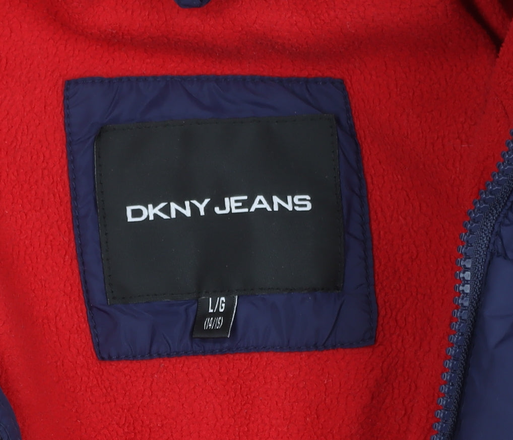 DKNY Jeans Men's Multicoloured Puffer Jacket L