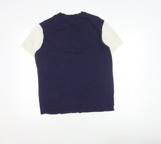 Champion Men's Medium Blue T-Shirt, Short Sleeve, Logo Detail