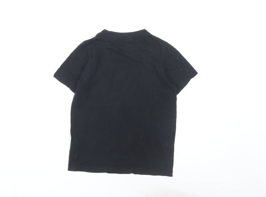 Nike Boys Black T-Shirt S Logo Crew Neck Basic