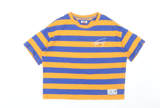 Tommy Jeans Unisex Multicoloured Striped T-Shirt, L