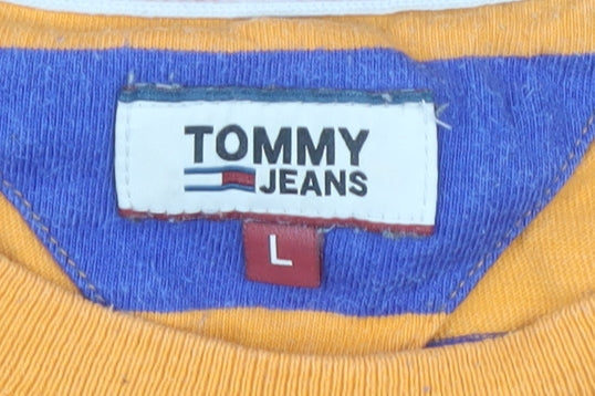 Tommy Jeans Unisex Multicoloured Striped T-Shirt, L
