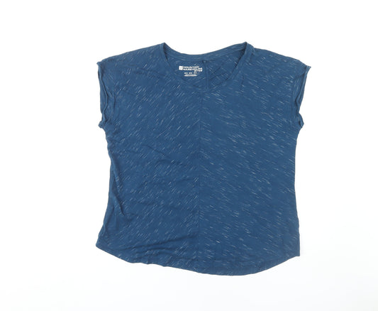 Mountain Warehouse Women's Blue V-Neck T-Shirt Size 16