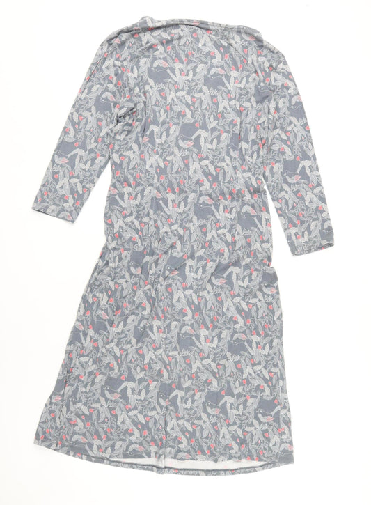 White Stuff Women's Grey Floral Dress UK 16