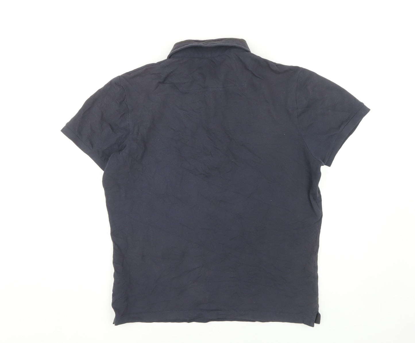 Diesel Men's Blue Cotton Polo Shirt M