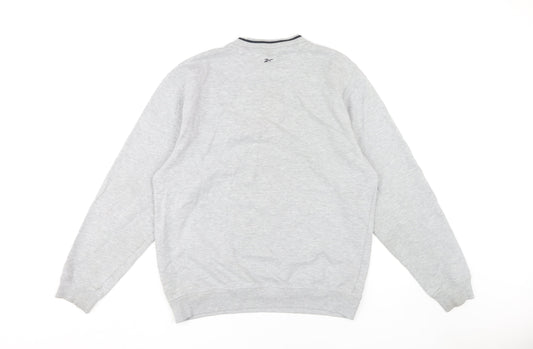 Reebok Men's Grey M Pullover Sweatshirt Logo