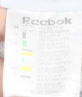 Reebok Men's Grey M Pullover Sweatshirt Logo