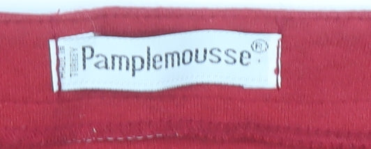 Pamplemousse Women's Red Button-Up Long Sleeve Top