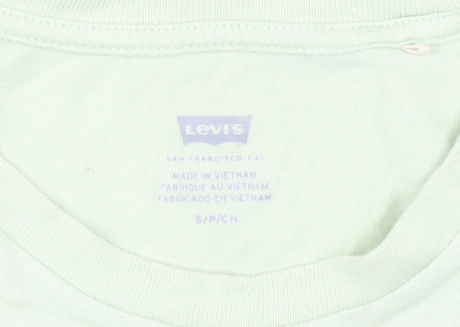 Levi's Women's Green Basic T-Shirt, Size S, Crew Neck