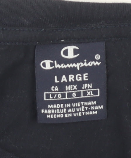 Champion Men's Black Crew Neck T-Shirt L