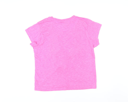 Disney Women's Pink Minnie Mouse Crew Neck T-Shirt Size 14-16